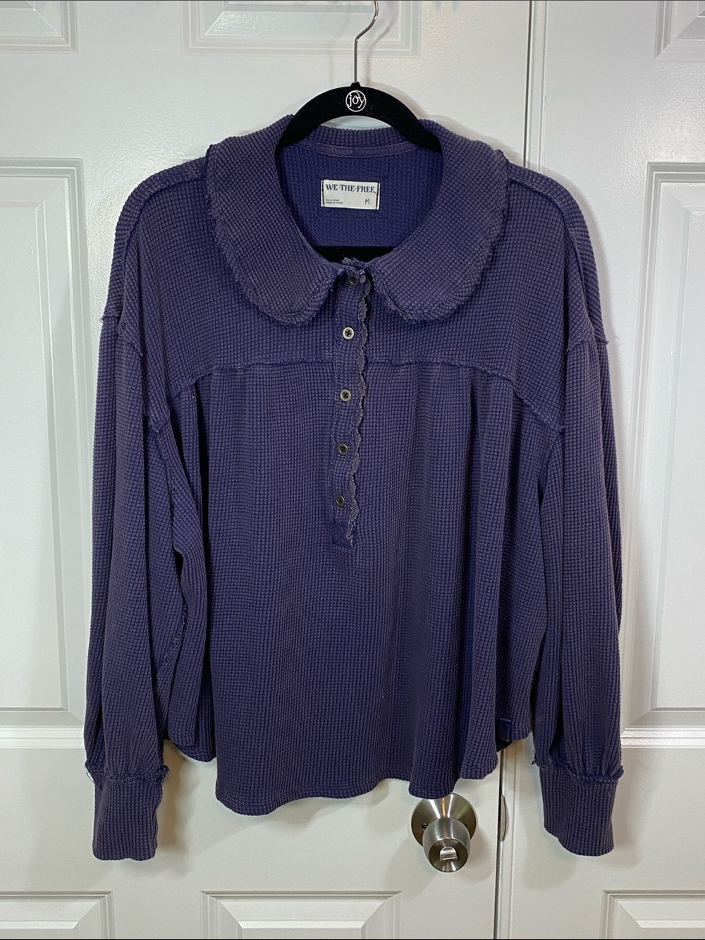 We The Free Eclipse Waffle-Knit Long Sleeve Polo